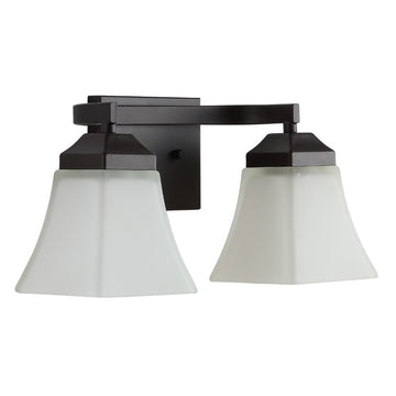 Staunton Iron/Glass Modern Cottage LED Vanity Light - JONATHAN Y